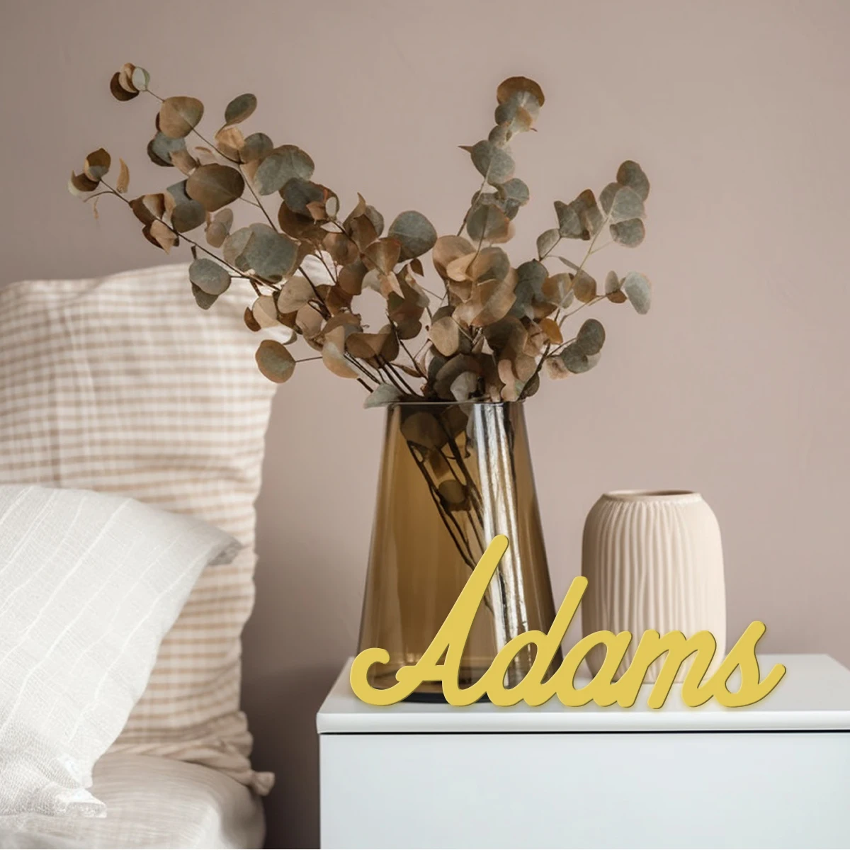 1PC Acrylic Custom Name Tag Adams example Cut Name Plaque Hanging art Sign Classic Style Sign Durable Outdoor Sign ldeal Home