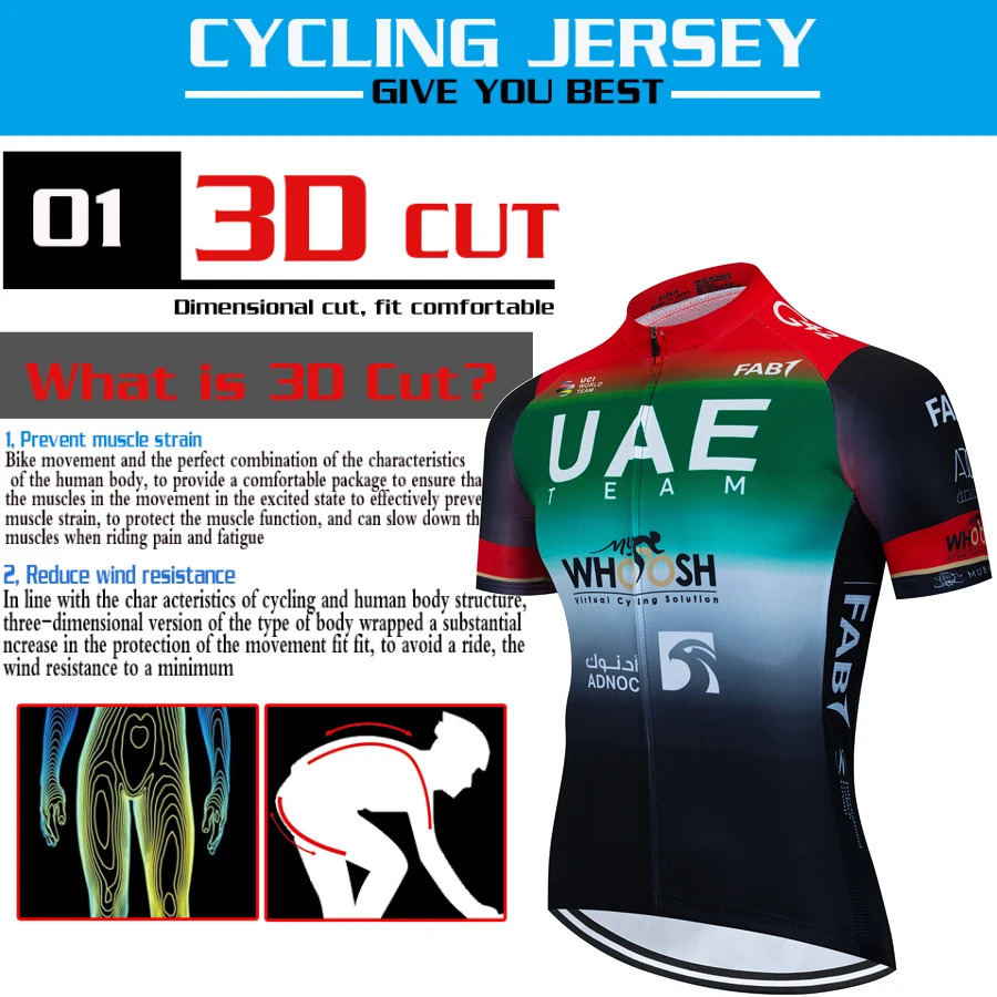 UAE 7 Hours Pad Mtb Pants Men's Cycling Shirt for Men Bicycles Mens Cycling Clothes Man Cyclist Clothing Road Bike Jersey Shorts