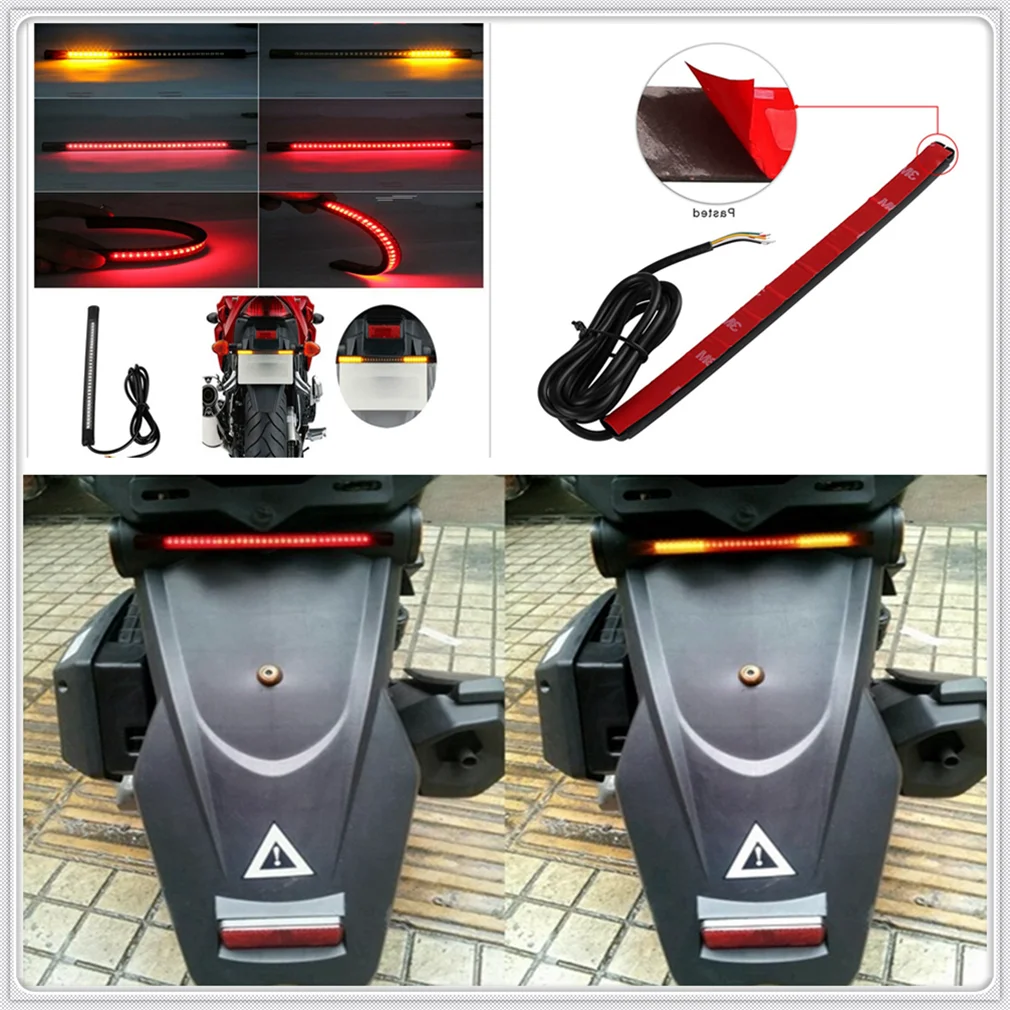 Motorcycle LED Tail lamp Plate Light Brake Stop Turn Signal Strip for Ducati R 749 S R Kawasaki ZX6RR ZX9R 400R W800 SE Z750S