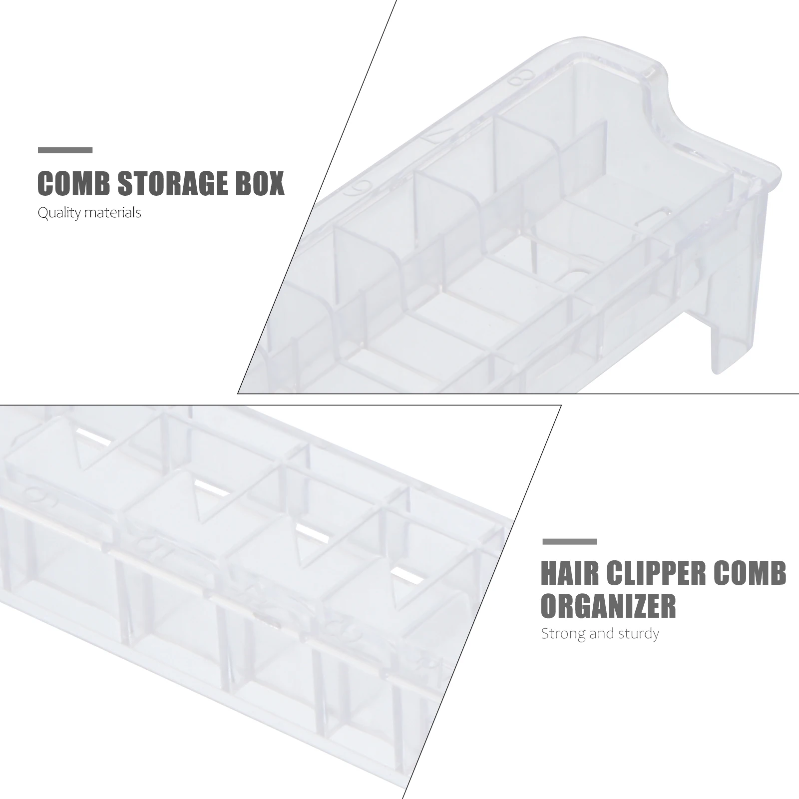 Clipper Comb Storage Box Durable H y Suitable For Clipper Combs ganizer Transparent Hair Salon Accessories Storage Container
