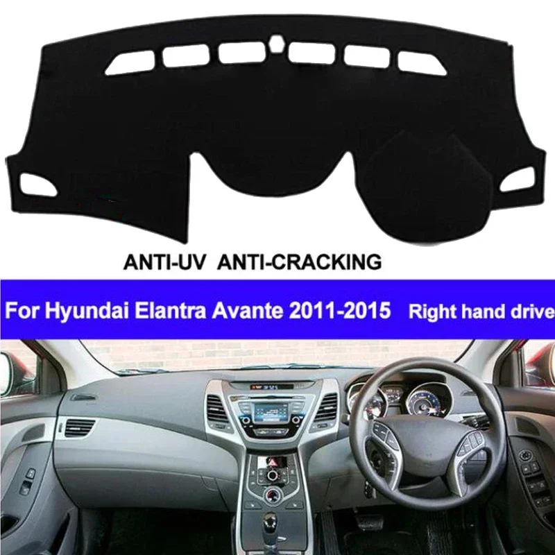 Car Dashboard Cover For Hyundai Elantra Avante 2011 2012 2013 2014 2015 Auto Dash Mat Carpet Cape Anti-sun Sun shade Dashmat