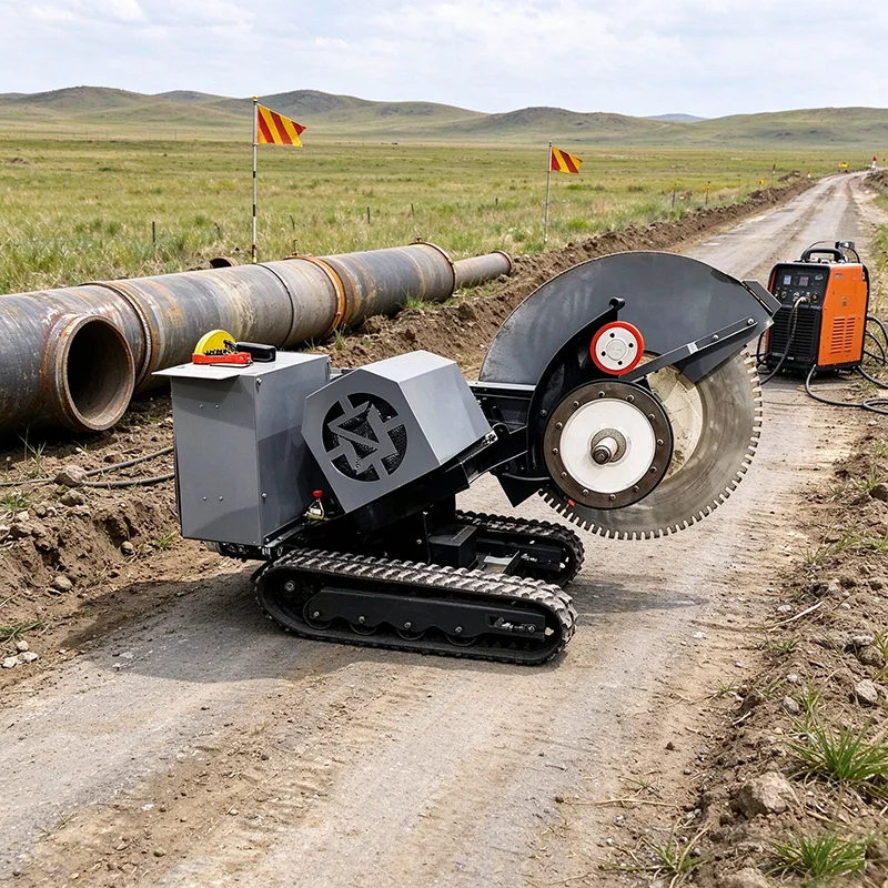 2‑in‑1 Heavy‑Duty Electric Crawler Diamond Wire Saw Road Cutter Self‑Propelled Concrete Demolition Tool