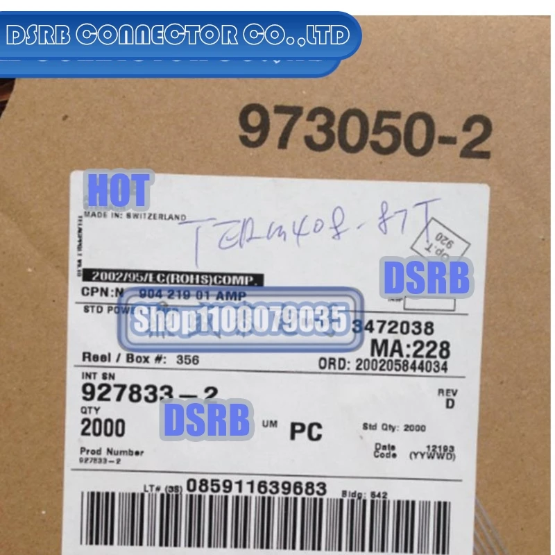 

50 шт./лот 927833-2 Терминал для проводов сечением 13-17AWG, 100% новый и оригинальный