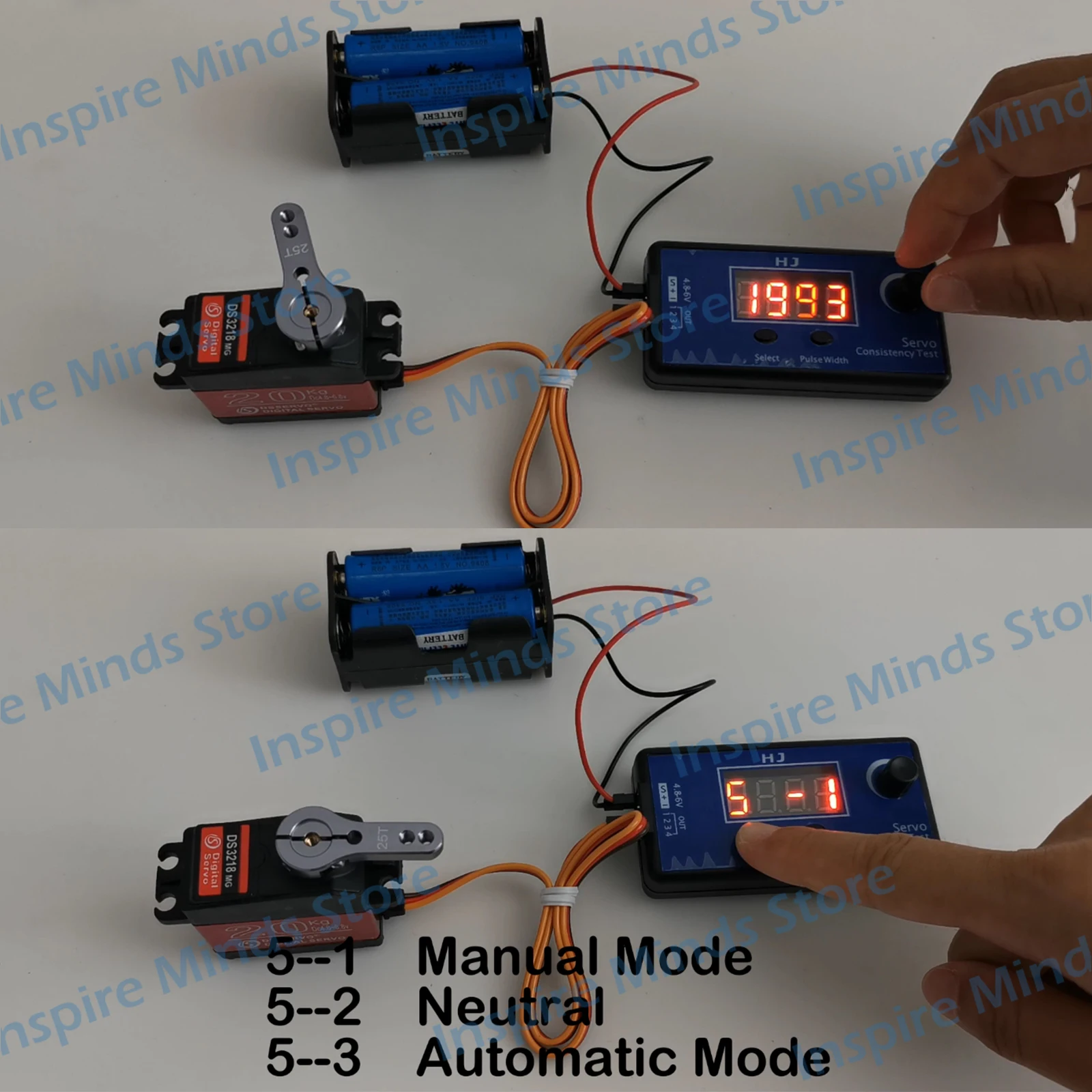 HJ Digital Servo Tester with LCD Display Portable ESC Consistency Control Device for RC Helicopter Airplane Car Tester Tool
