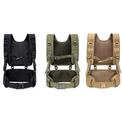 Molle Tactical Padded Battle Vest Belt With Comfortable Pads Removable Harnes Detachable Suspender Straps Airsoft Combat Duty