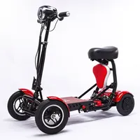 Foldable Electric Scooter for Adults 250W Dual Motor 36V15.6AH/10.4AH 4 Wheel Folding Electric Scooter for Elderly 40KM