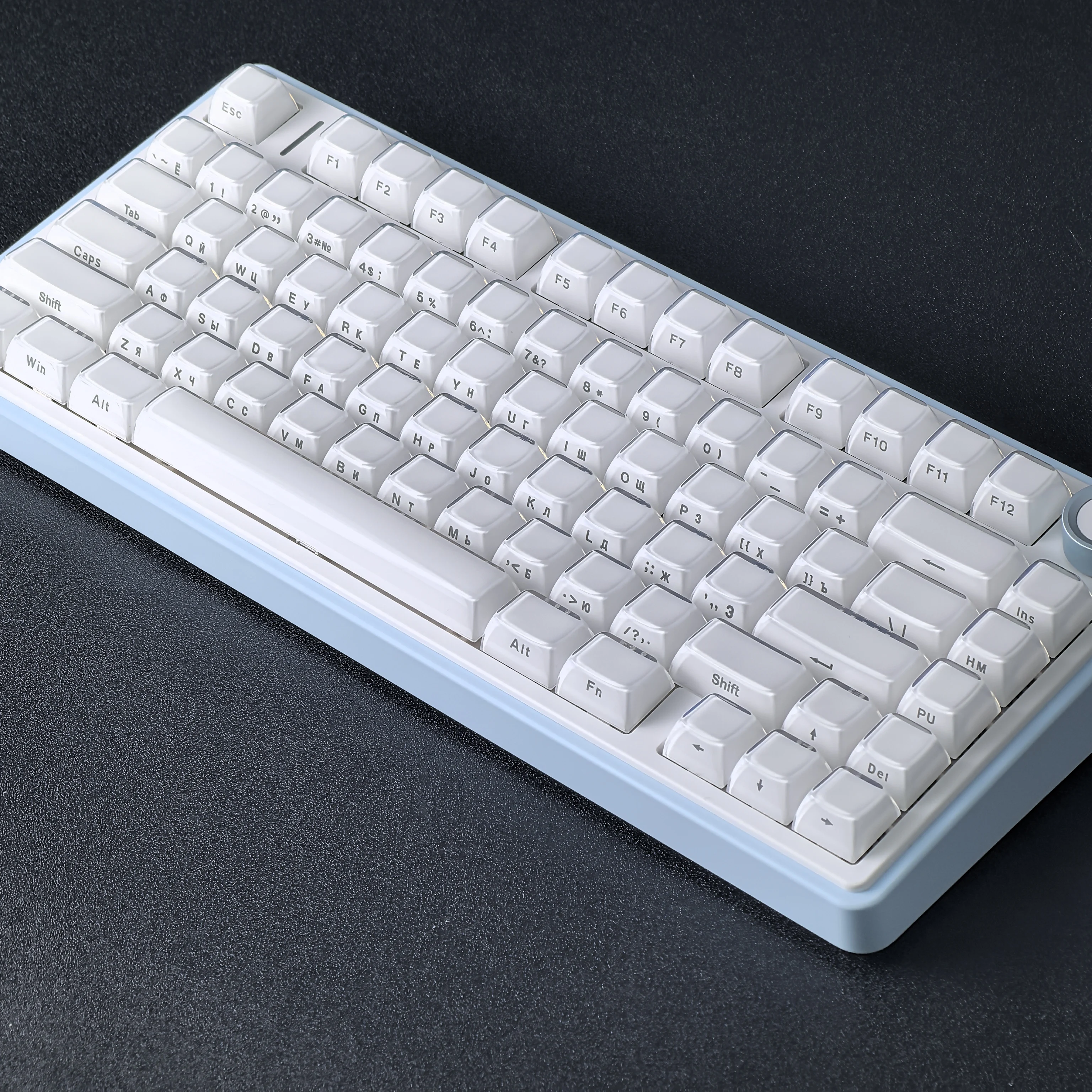 

MAIMOOO Crystal Russian Keycap White 116-Keys Side-Printed Jelly Texture Aula F75/F99 Keyboard Keycaps
