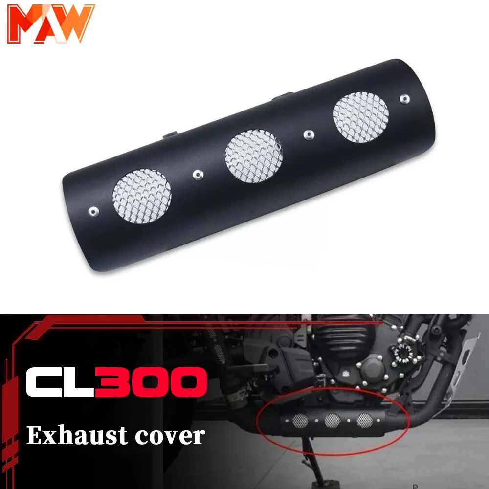 

Для Honda CL300 выхлопная труба среднего размера из нержавеющей стали, теплоизоляционная декоративная крышка в стиле ретро, Honda 300cl 300CL