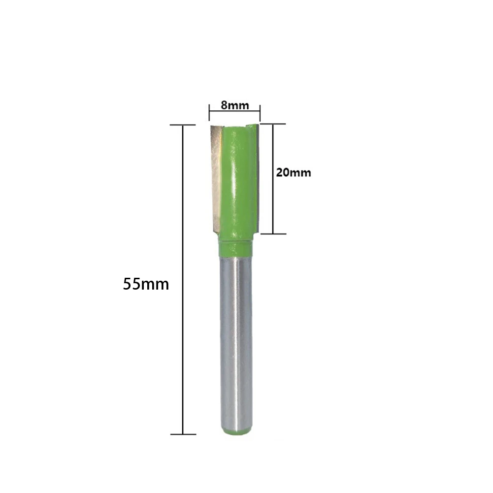 C3 Micro-Grain Tungsten Carbide Straight Router Bits 6mm Shank 55mm Enable High Hook Shear Angles Single Double Flute 1Pc