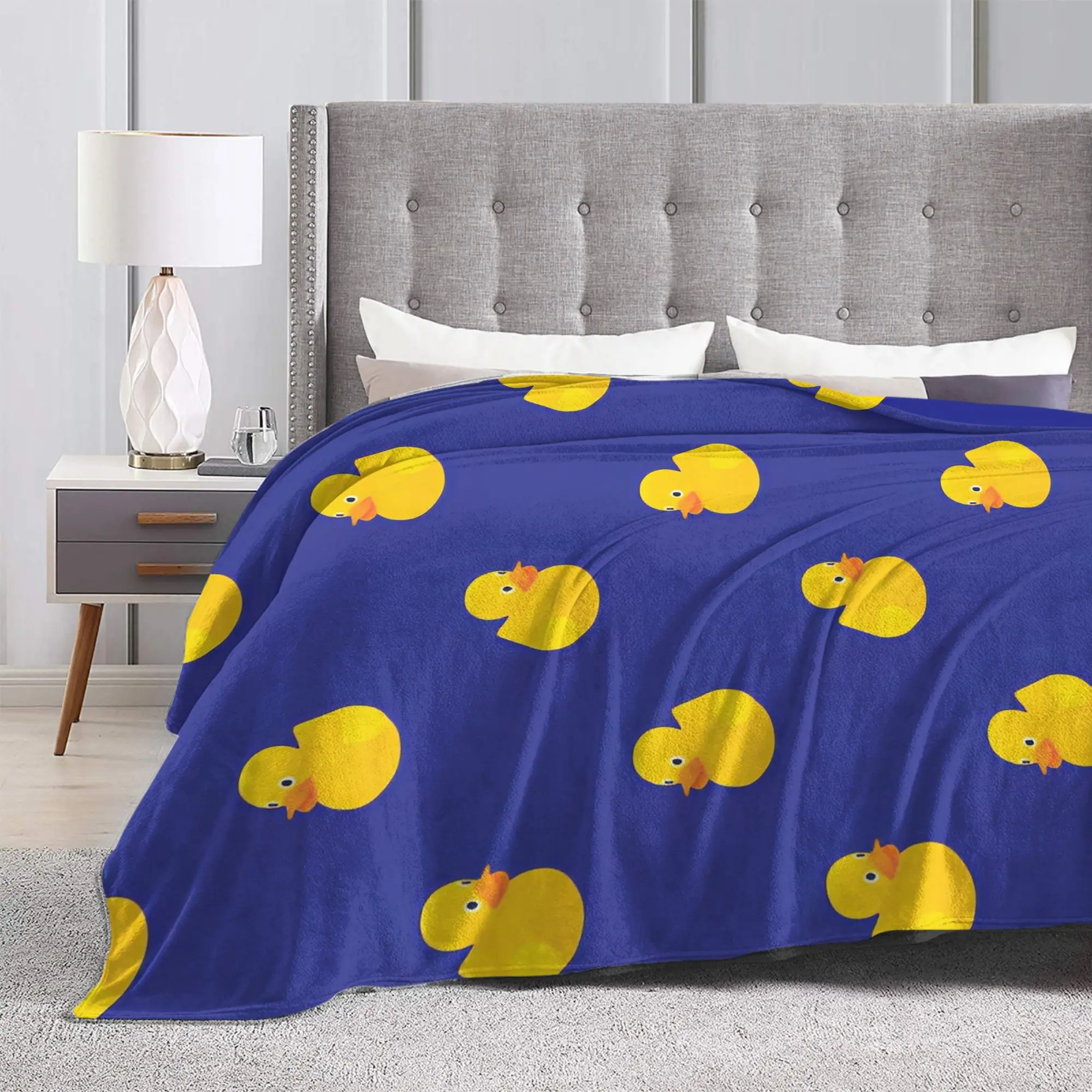 Rubber Duck Ducky Blankets Lovely Blue Fuzzy Awesome Soft Throw Blanket for Home Summer