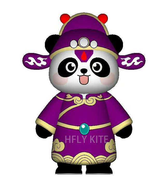 HFLY Nuovo Arrivo Morbido Gonfiabile 3.5m/5m Cartoon Panda Aquilone Linea Lavanderia per Adulti di Alta Qualità 40D Nylon Mostra Aquilone pendente