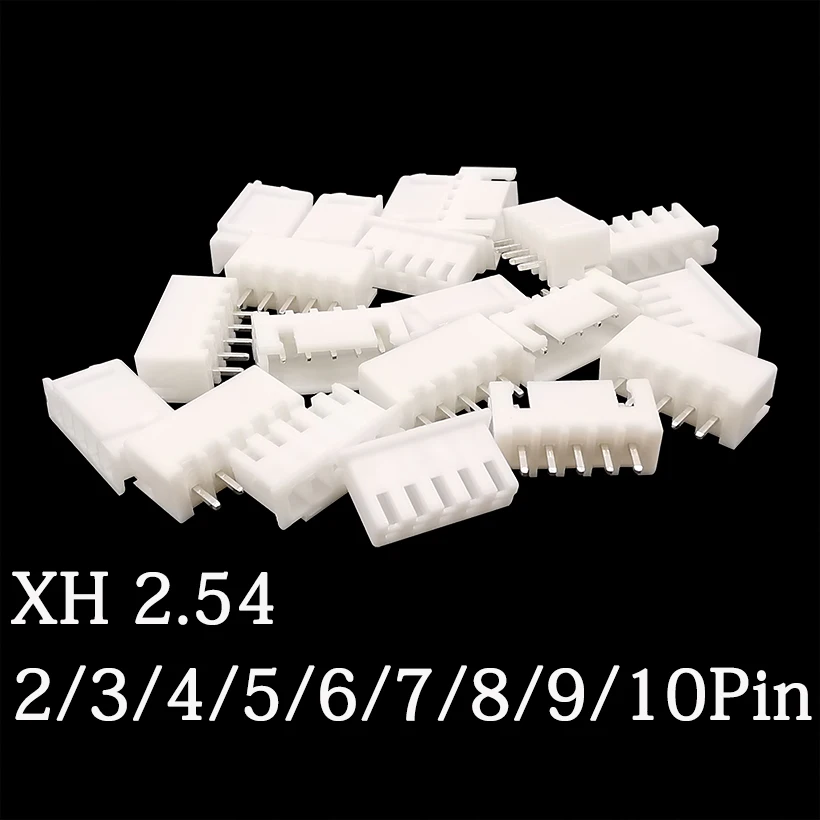 100Pairs(200Pcs) JST XH 2.54mm 2/3/4/5/6/7/8/9/10 Pin Male Plug + Female Socket Housing JST Wire Connectors Adaptor XH 2.54 2p