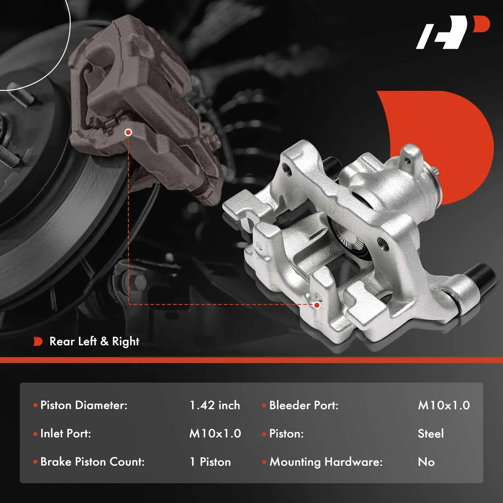 A-Premium Pair Rear Brake Caliper for Mazda CX-30 2020-2025 3 2019-2026 3 Sport 2019-2025
