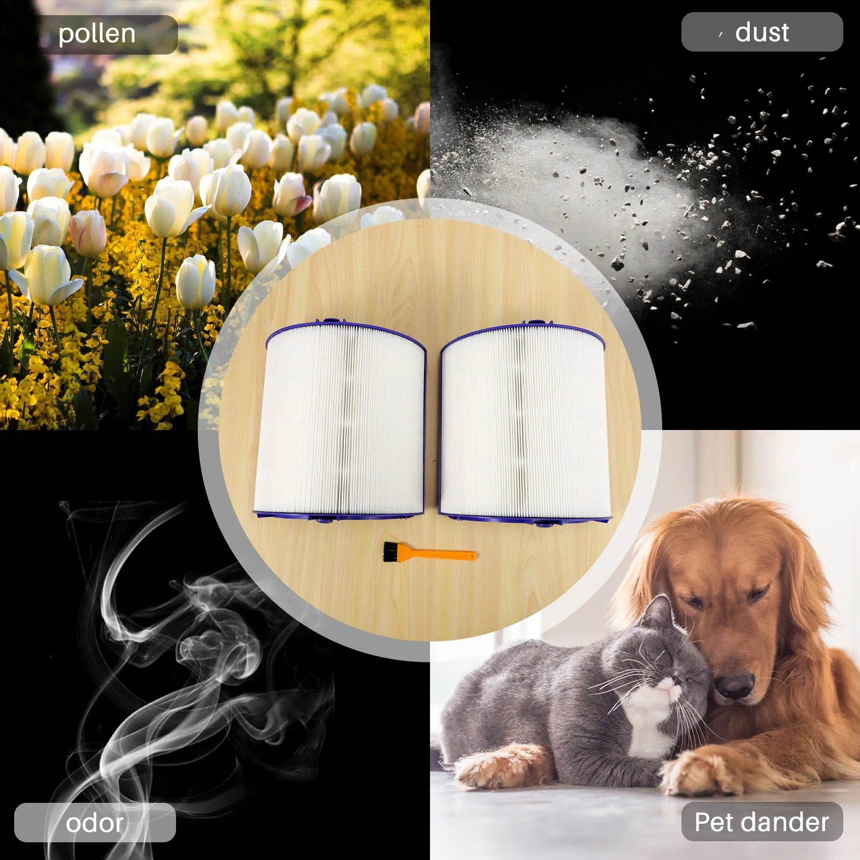 

Запасная часть HEPA-фильтра премиум-класса для Dyson TP06 HP06 PH01 PH02, набор фильтров True HEPA для очистителя воздуха, сравните с деталью 970341-01