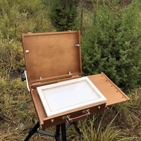 Wooden Oil Painting Box Can Be Adjusted To Carry Portable Art Outdoor Sketching Oil Painting Watercolor Student Painting Box Art