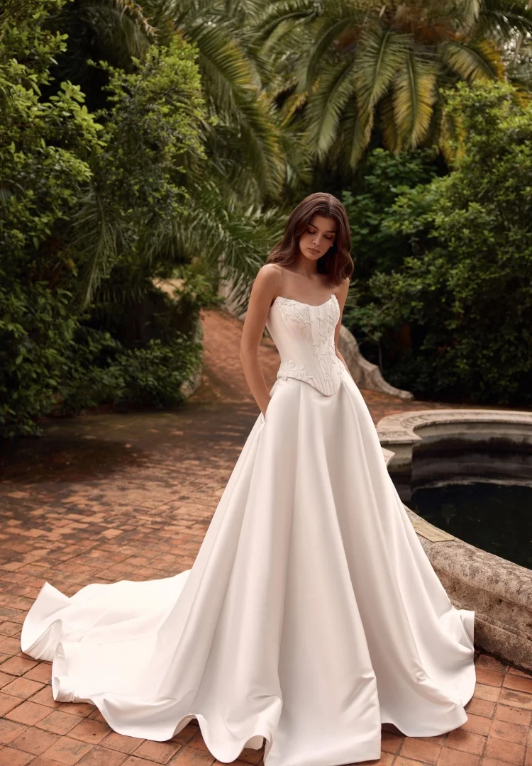 Vestido De Noiva Minimalistas Vestidos Elegantes 2026 Branco Civil Wedding Guest Dresses Novias Tendencias Cetim Con Corset Boda