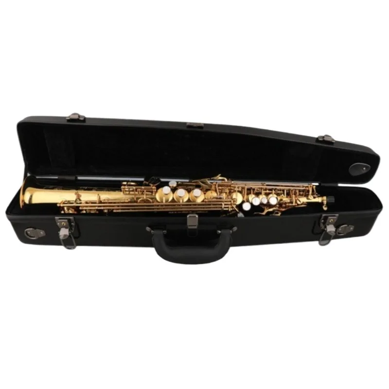 Soprano Straight Tube Saxophone Case Fiberglass Saxophone Storage Box Portable Sax Protect Case Woodwind Instrument Accessories