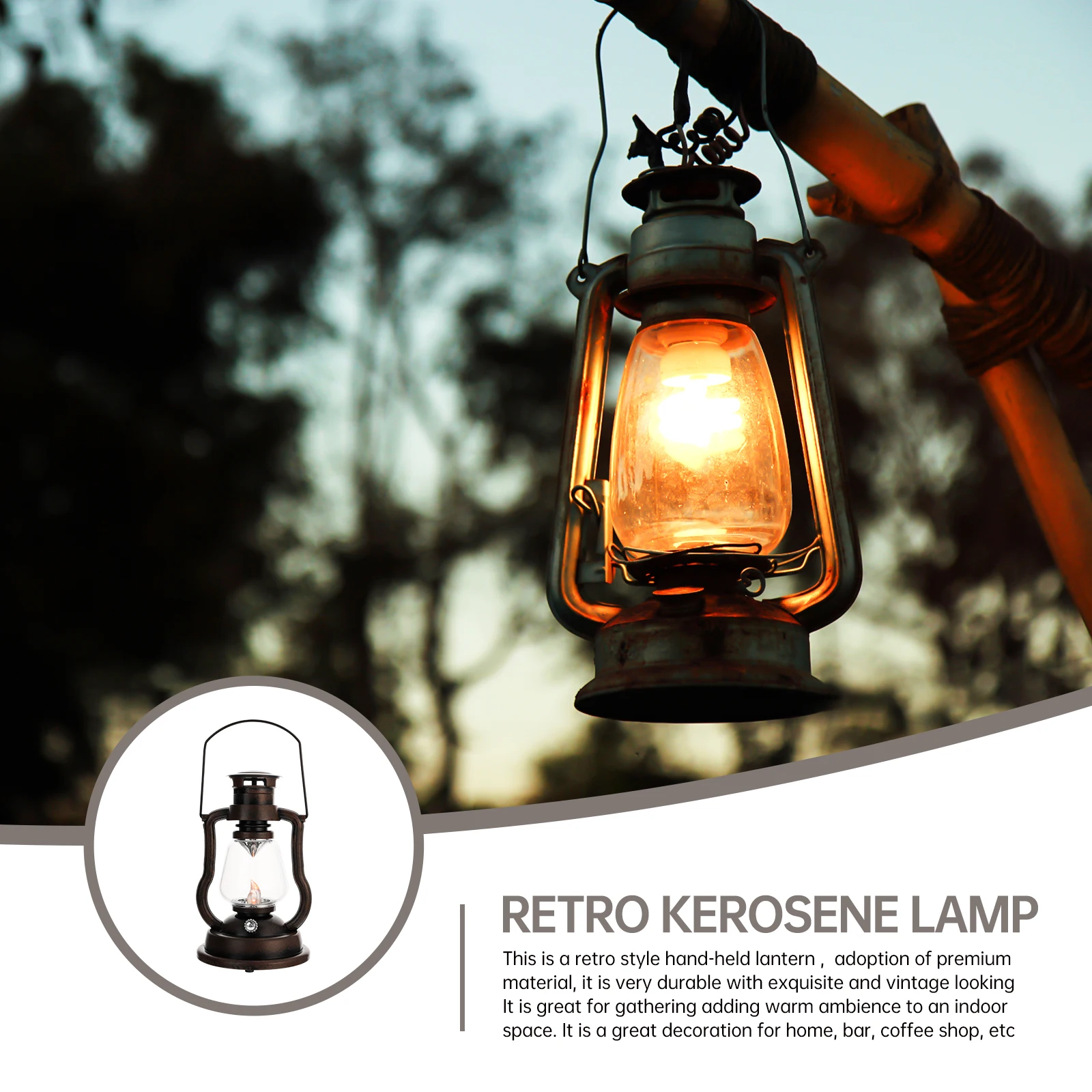 

Retro Horse Night Light Vintage Decor Creative H held Lamp Lantern Atmosphere Lighting Scene Layout Lantern Small Night