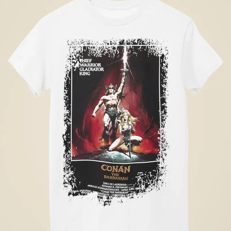 Conan The Barbarian  Movie Poster Inspired Unisex White TShirt