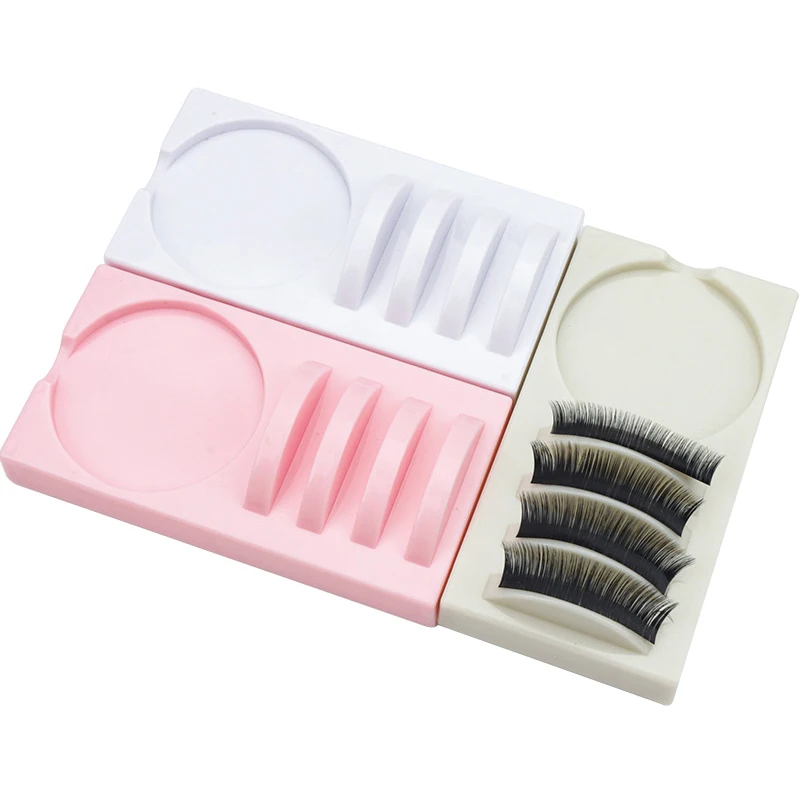 1 Pcs 2 In 1 Eyelash Extension Plate Tray Grafting False Lashes Holder Glue Pallet Board Stand Pad