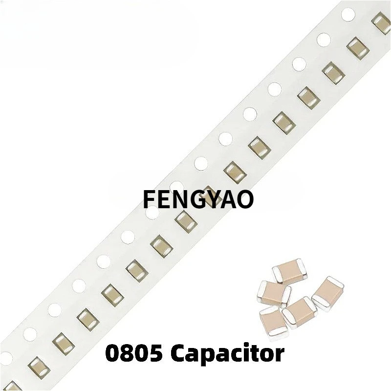 100pcs 0805 SMD Chip Capacitor cerâmico multicamadas 0,5pF - 47uF 10pF 22pF 100pF 1nF 10nF 100nF 0,1uF 1uF 2,2uF 4,7uF 10uF 22uF