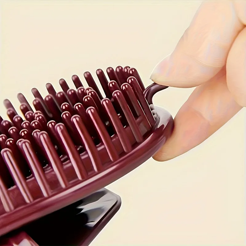 2 шт. эргономичная щетка для массажа кожи головы — кофейного цвета, пятиэлементный дизайн для здоровья волос и тела, прочный АБС-пластик