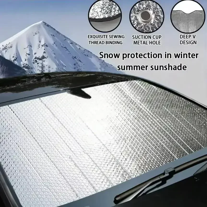 New Car Front Window Sunshade UV Protection Shade Sun Protector Windshield Visor Cover Auto Curtain Sunshade Accessories - view 2