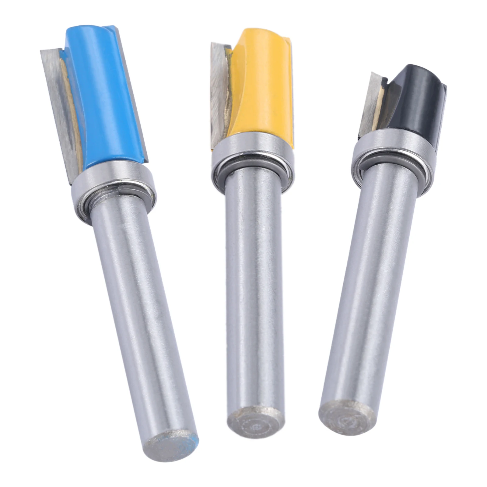 1Pc 8mm Shank Milling Cutter Wood Carving Flush Trim Router Bit Pattern Bit Top Bottom Bearing 1/2