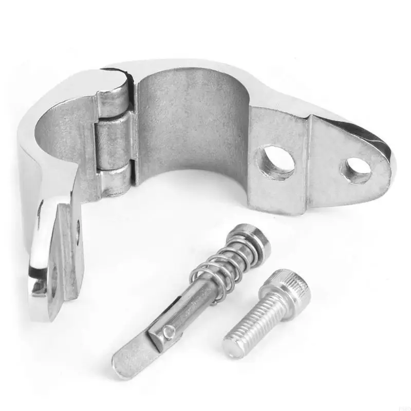 Pack of 2 Saltwater Proof Canopy Clamps Stainless Steel Hinged Jaw Slides Quick Release Mechanism for 22-32mm Boat Tubes