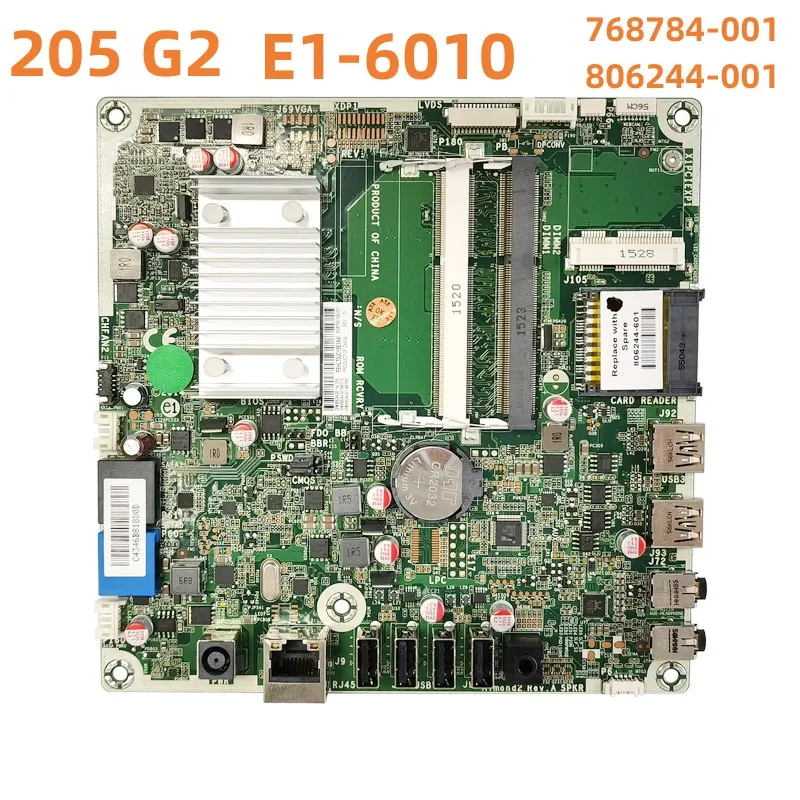 

768784-001 For HP 205 G2 AII-in-One Motherboard E1-6010 806244-001 806244-601Mainboard 100% Tested Fully Work