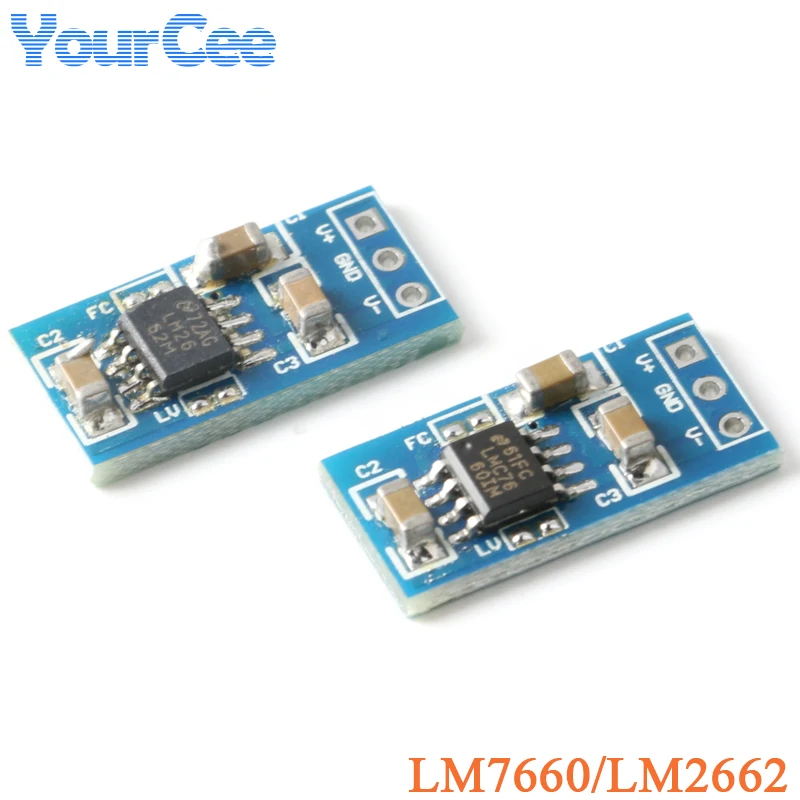 LM7660 LM2662 Conversion Board Positive to Negative Voltage 1.5-5.5V/10V Positive Voltage into Negative Voltage Converter Module