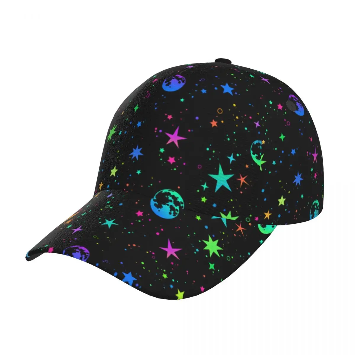 Space Colorful Stars And Moons Outdoor Sport Cap Baseball Hat Men Women Visor Street Hip Hop Caps