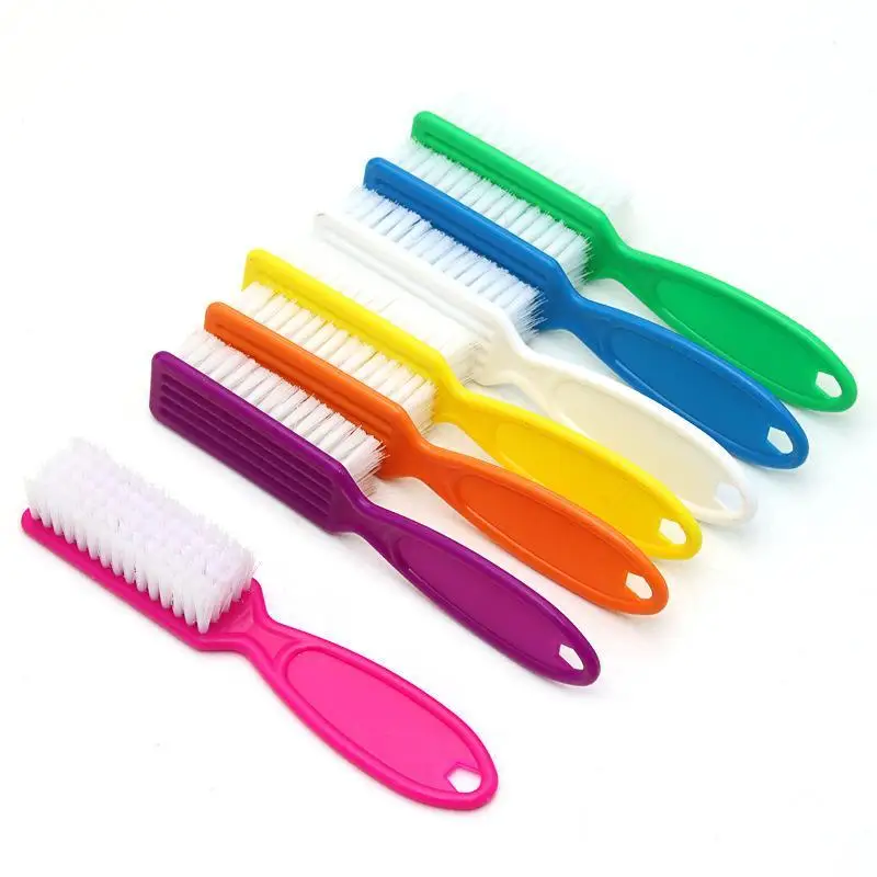 New Hard Cleaner Horn Nail Brushes Multicolor Nail Art Manicure Pedicure Remove Dust Plastic Cleaning Nail Brushes Salon Tools