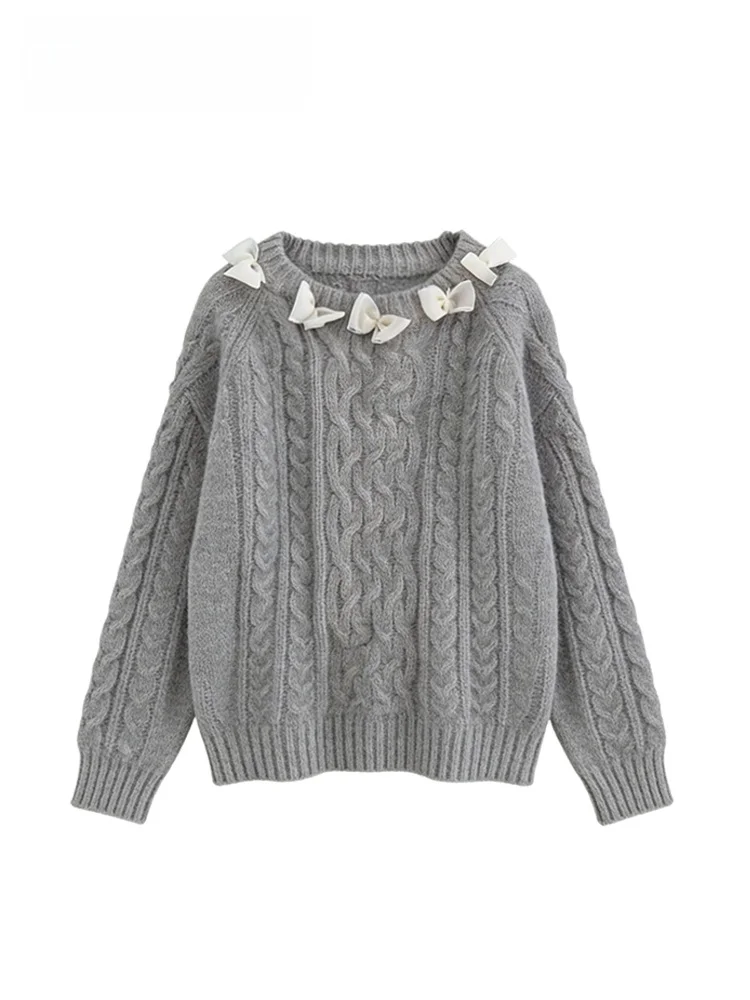 

Loose Long Sve round Ne Sweater for plus Size Women Winter New Sle Korean Faion Breathable Polyester Fiber Top