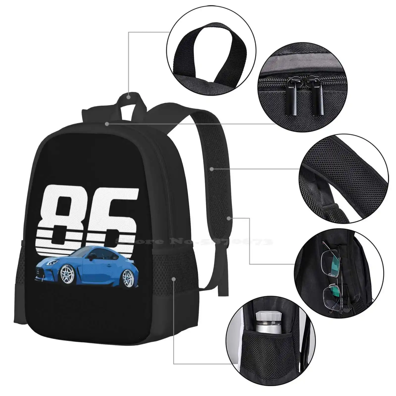 Stanced Neptune Azul-326 Power Brz Mochila, Bolsas de moda, Takumi Fujiwara Levin Gts Corolla Rx 7 Fd3S, Gr86 Hot Sale