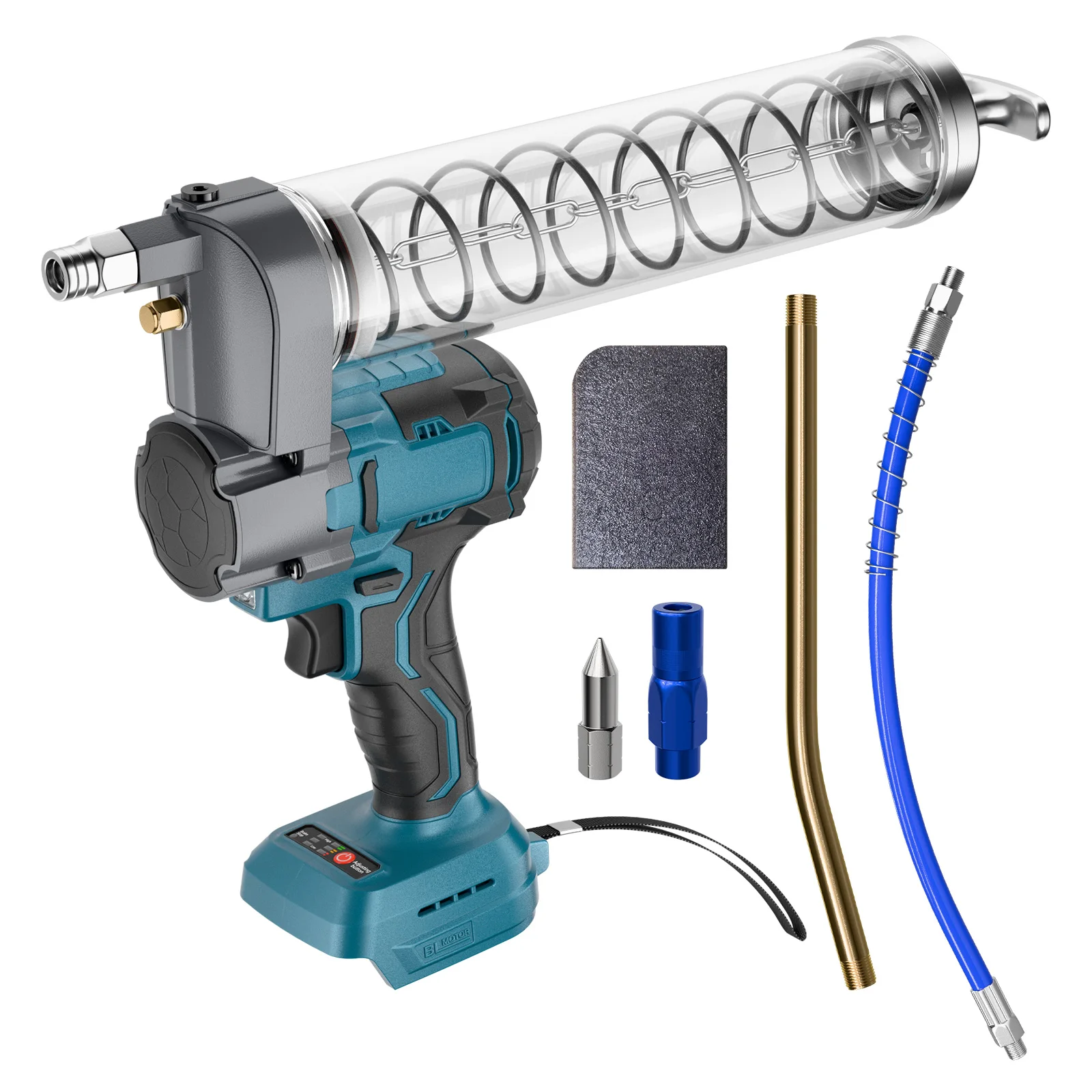 Nananuu Brushless Electric Grease Gun Wireless Fully Automatic High-Pressure Excavator Specific Grease Gun For Makita 18VBattery