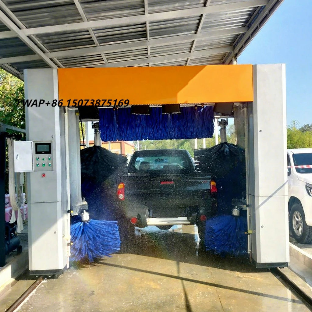 Unmanned Touchless Reciprocating Car Wash Machine Auto Roller Brush Car Washing System With High Pressure Water