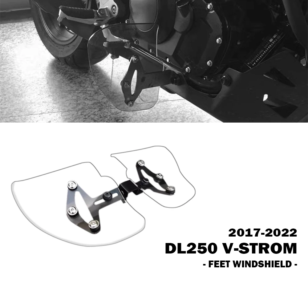 

DL250 V-STROM Accessories for Suzuki DL 250 V Strom 2017-2022 Motorcycle Feet Down Air Deflector Spoiler Windshield Acrylic