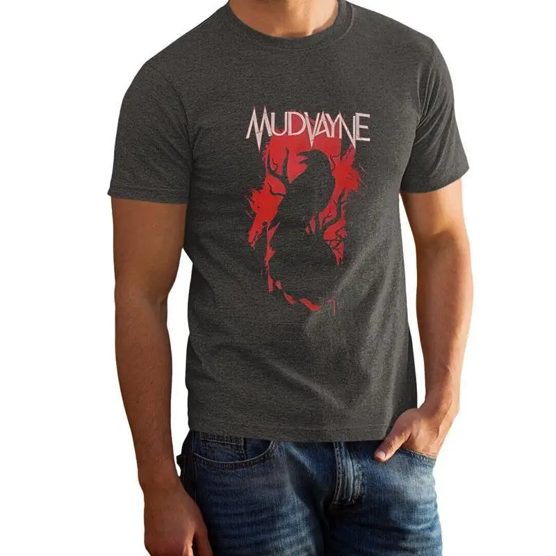 Vintage Feel Mudvayne Merch Faded Grey Color Rock Band T Shirt 101258Gg