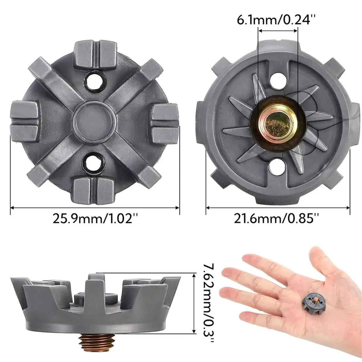 ABME New 50Piece Golf Spikes, Golf Cleats Replacement with Cleat Spanner, Metal Thread 6 mm Soft Pins Stud