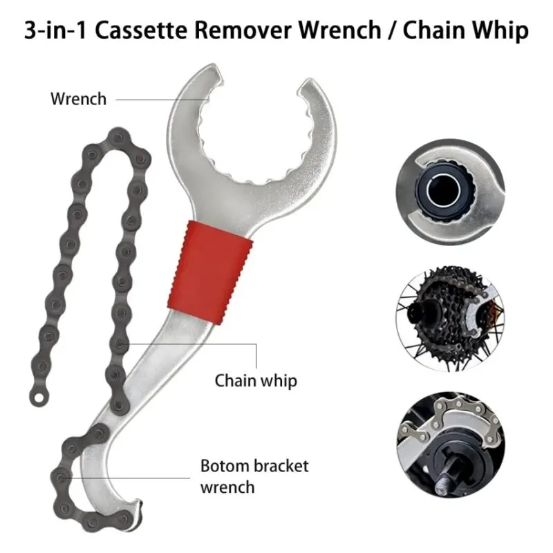 Bike Tool Kit 6 Pcs Professional Bicycle Repair Tools for Mountain Bike with 3-in-1 Cassette Remover Wrench Chain Breaker image 5