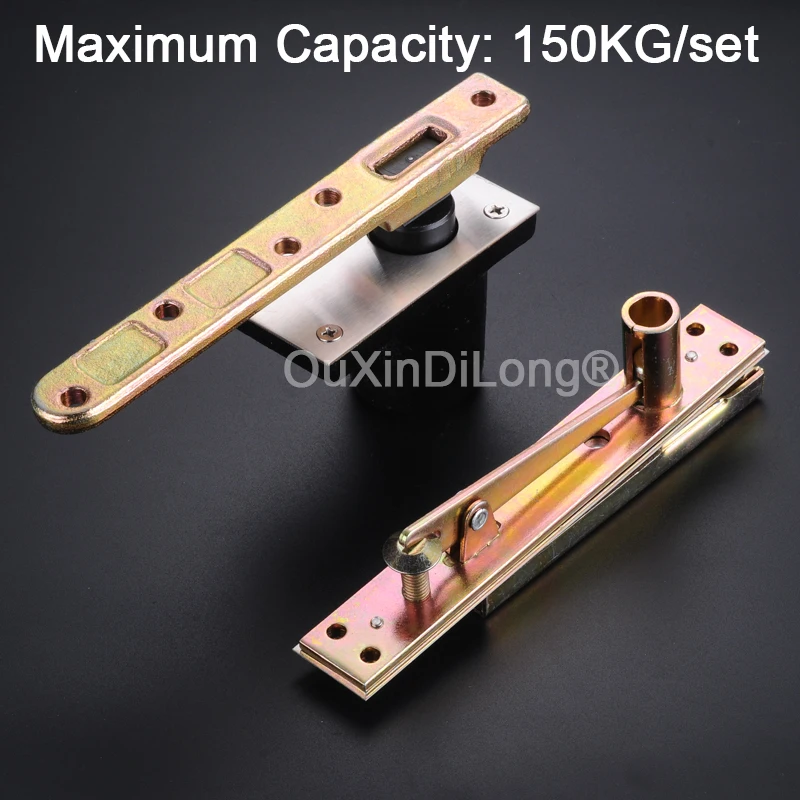 

1Set Heavy Door Pivot Hinges 360° Rotation Invisible Door Hinges Background Wall Hidden Hinges Loading 150KG Install Up and Down