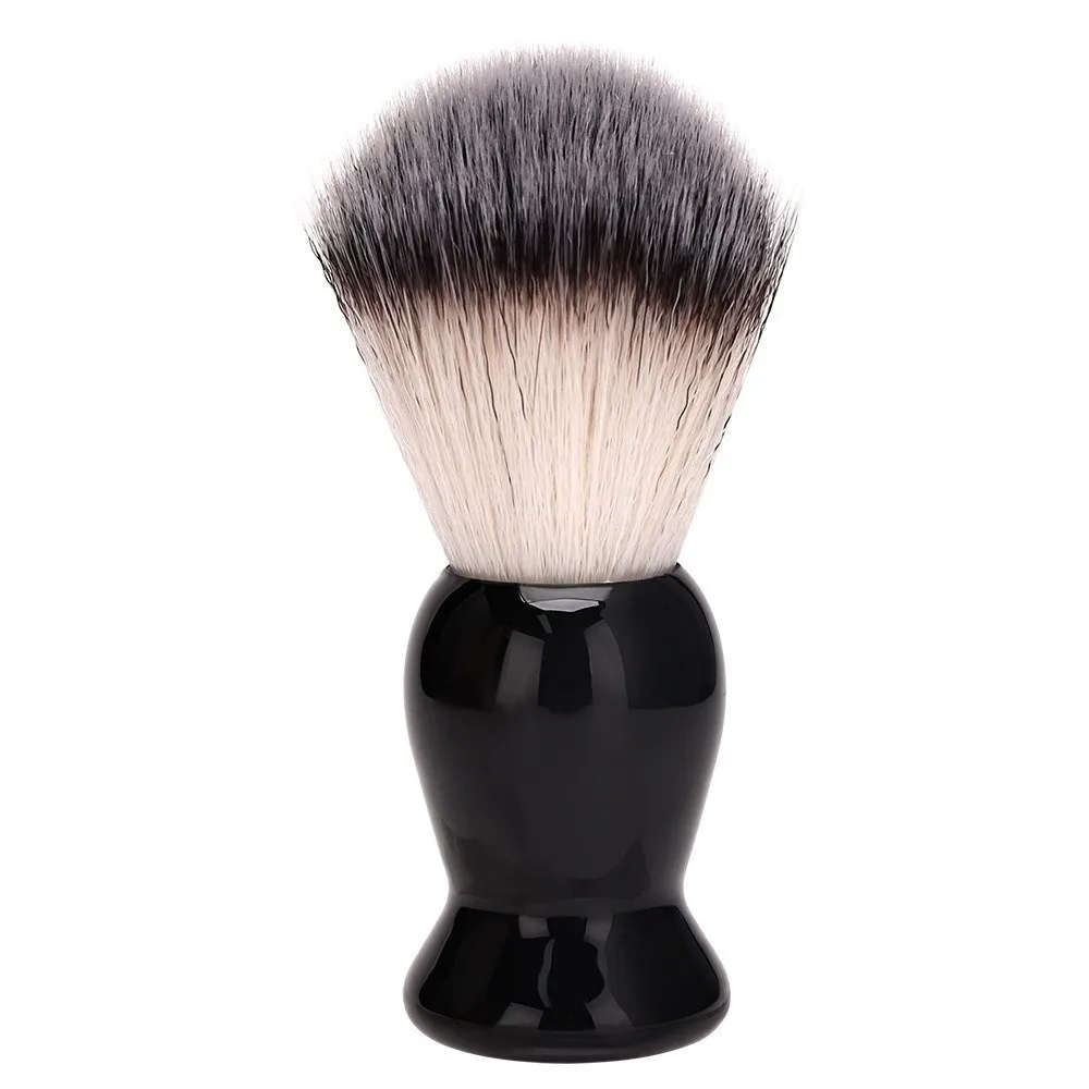 3PCS Soft Nylon Hair Shaving Brush Set ABS Handle Black Men's Shaving Kit Stainless Steel Bowl Brush Stand Holder Sensitive Skin