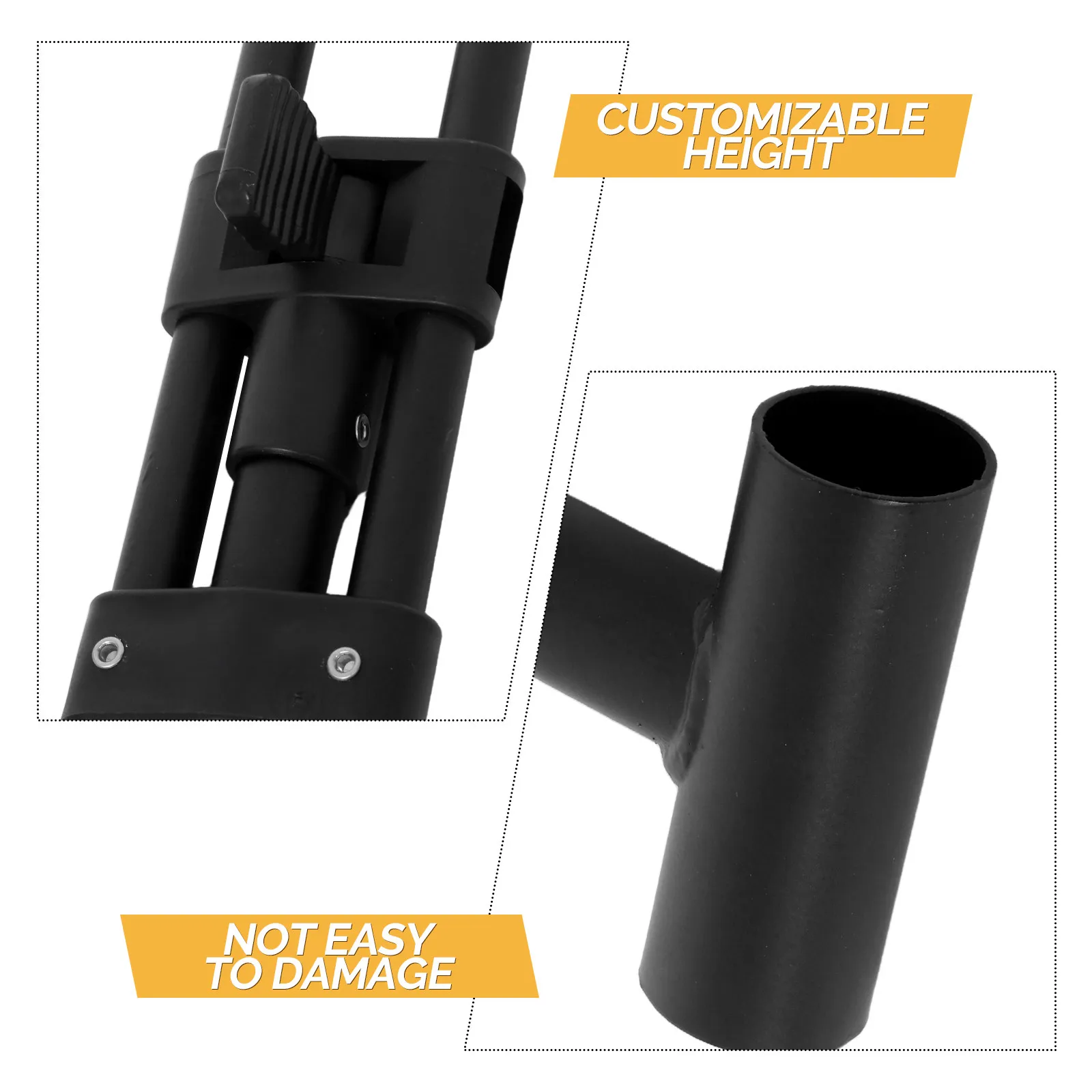 1Set Folding Wagon Push Handle Replacement Telescopic Ergonomic Pull Handle for Camping Trolley Beach Garden Grocery Cart Heavy