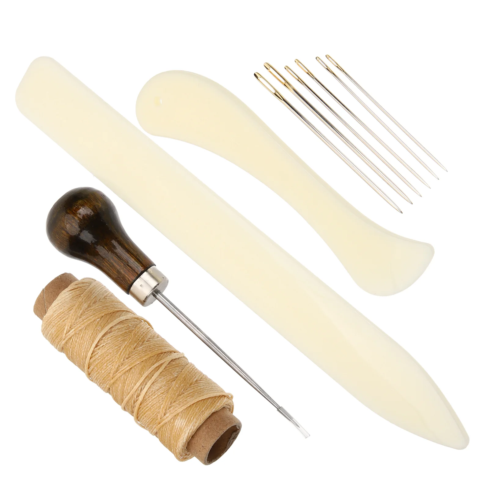 Zestaw narzędzi krawiectwo Diy praca książka narzędzie szwy zestaw Binding Needles Folder Bone Paper Supplies naprawa prasa introligatorska