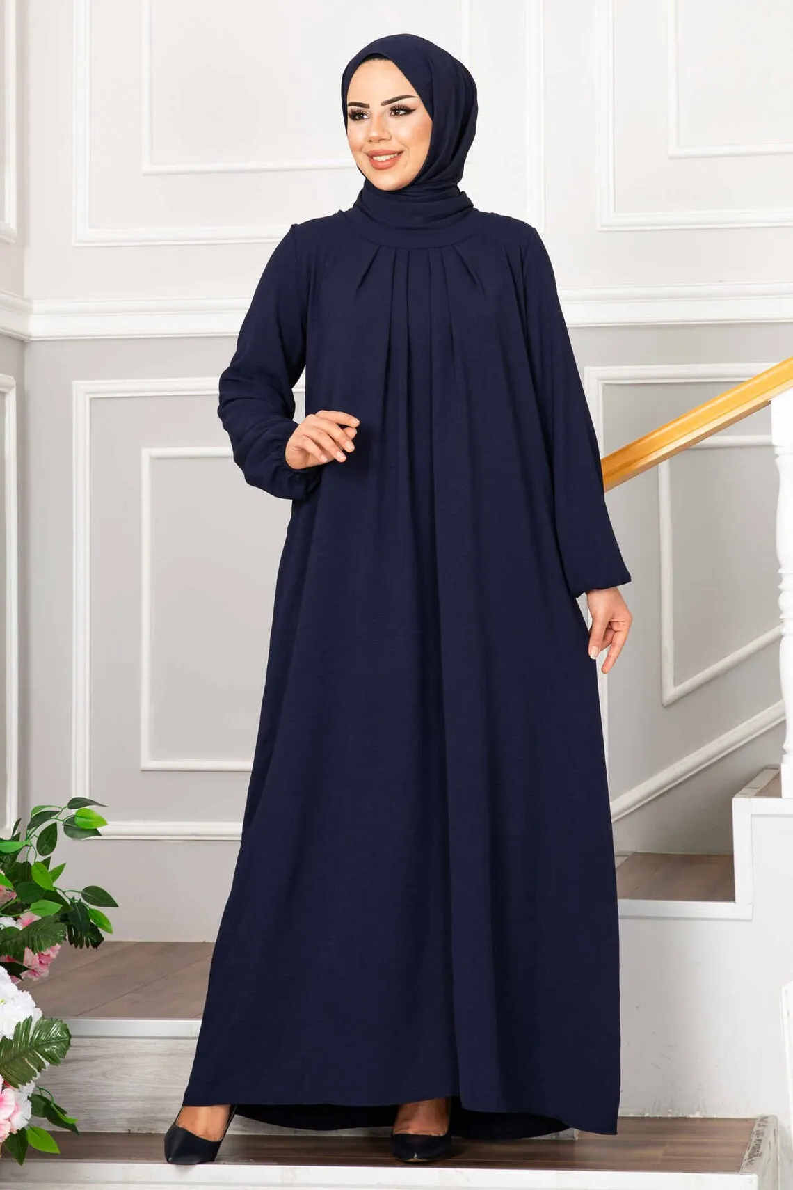 Women Eid Muslim Dress Ramadan Morocco Pleated Party Dresses Dubai Kaftan Islam Vestidos Arab Long Robe Solid Abaya Modest