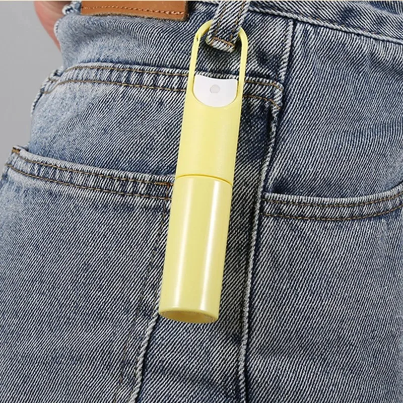 20ml Portable Mini Refillable Fragrance Hand Sanitizer Alcohol Hook Bottle With Spray Pump Empty Perfume Container For Travel