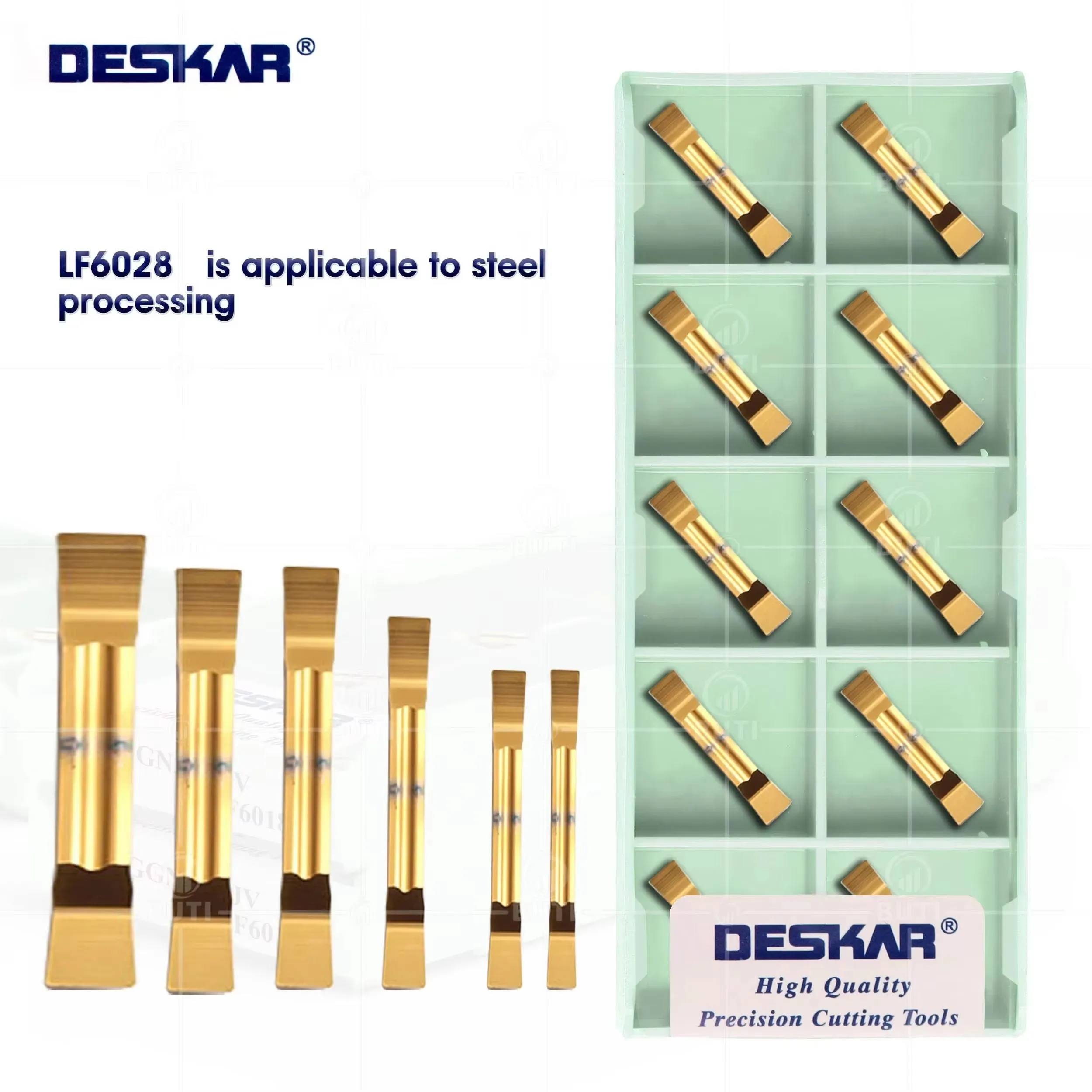 DESKAR 100% Original Grooving Inserts MGGN200/250/300/400-JV LF6028 Numerical Control Lathe Processing Steel Parts Cutting Tools