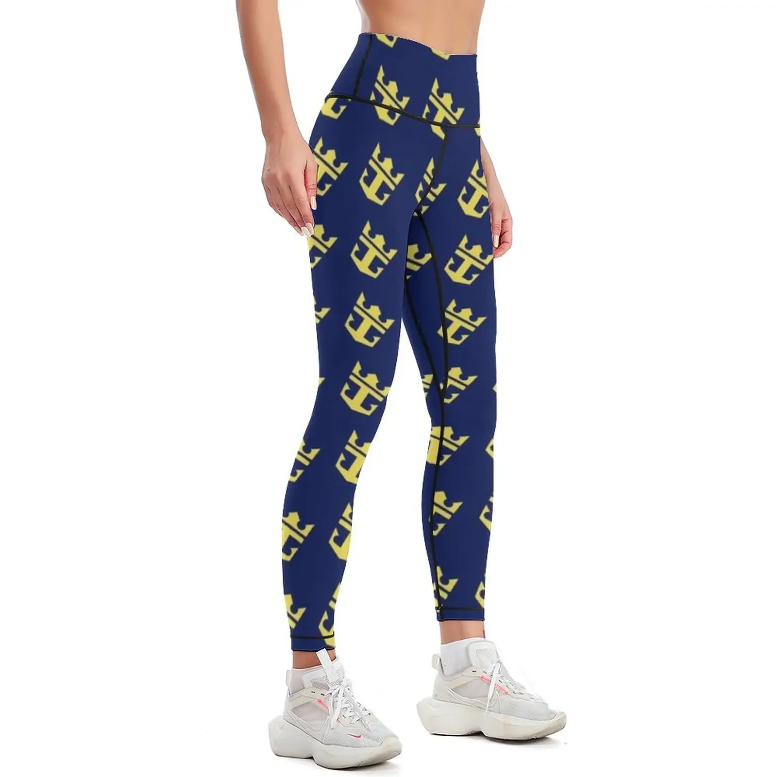 Yellow Crown and Anchor Pattern Leggings workout shorts workout clothes for jogging pants Women's gym Womens Leggings