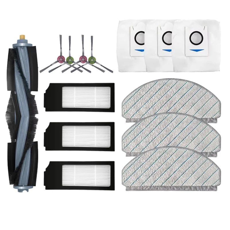 A02F-For Bork V831 Robot Vacuum Accessories Main Side Brush Hepa Filter Mop Rag Replacement Parts